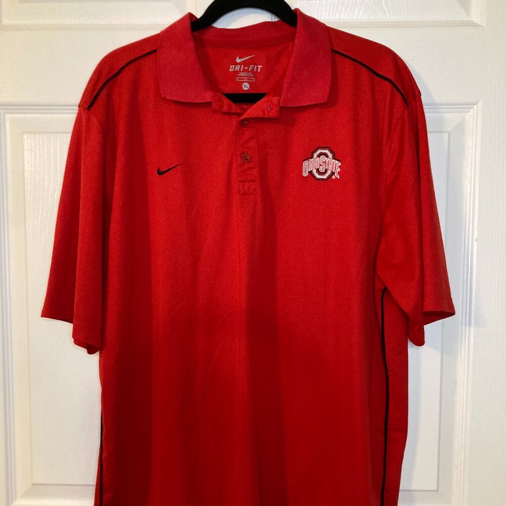 Nike Ohio State Buckeyes Dri-FIT Men's Red Polo Shirt - Size XL